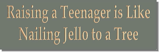 Raising a Teenager is Like Nailing Jello to a Tree